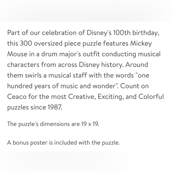 Disney 300 pc Puzzle - Disney’s 100th Anniversary - “Special Moments” - Picture 8 of 9